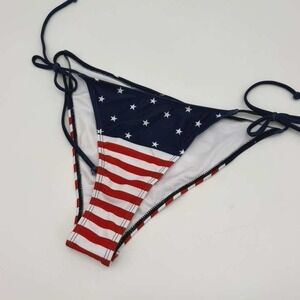 Coca-Cola‎ American Flag Bikini Bottom Patriotic Stars Stripes Swimsuit NWT